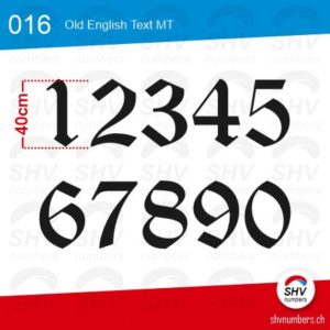 016 SHV NUMBER