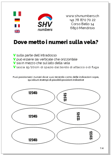 positioning shv-svl numbers on canopy - ITA-GER-FRA-ENG positioning shv-svl numbers on canopy - ITA-GER-FRA-ENG